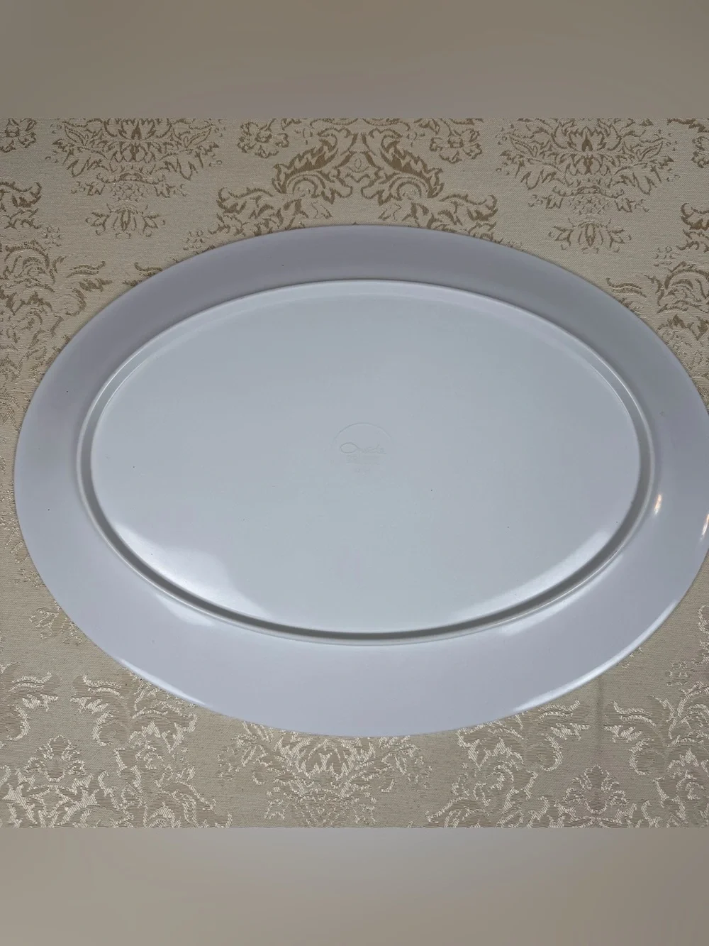 Vintage Oneida Deluxe White Ivy Melamine Serving Platter